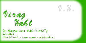 virag wahl business card